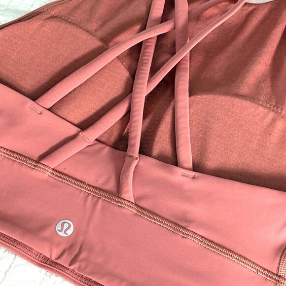 Lululemon Energy Bra High Neck Long Line Tough Briar Rose 6 Bundle Reusable Tote - Picture 5 of 8